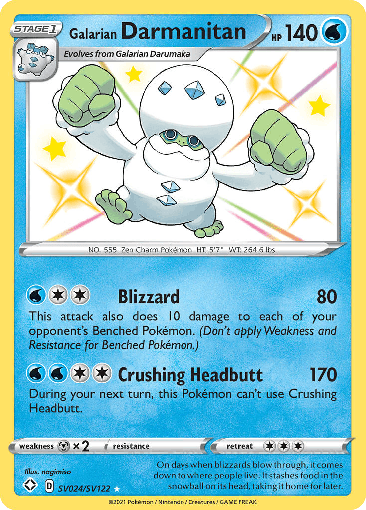 Galarian Darmanitan Shining Fates Shiny Vault