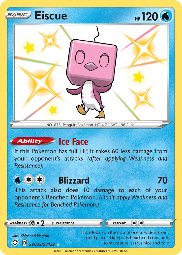 Eiscue Shining Fates Shiny Vault