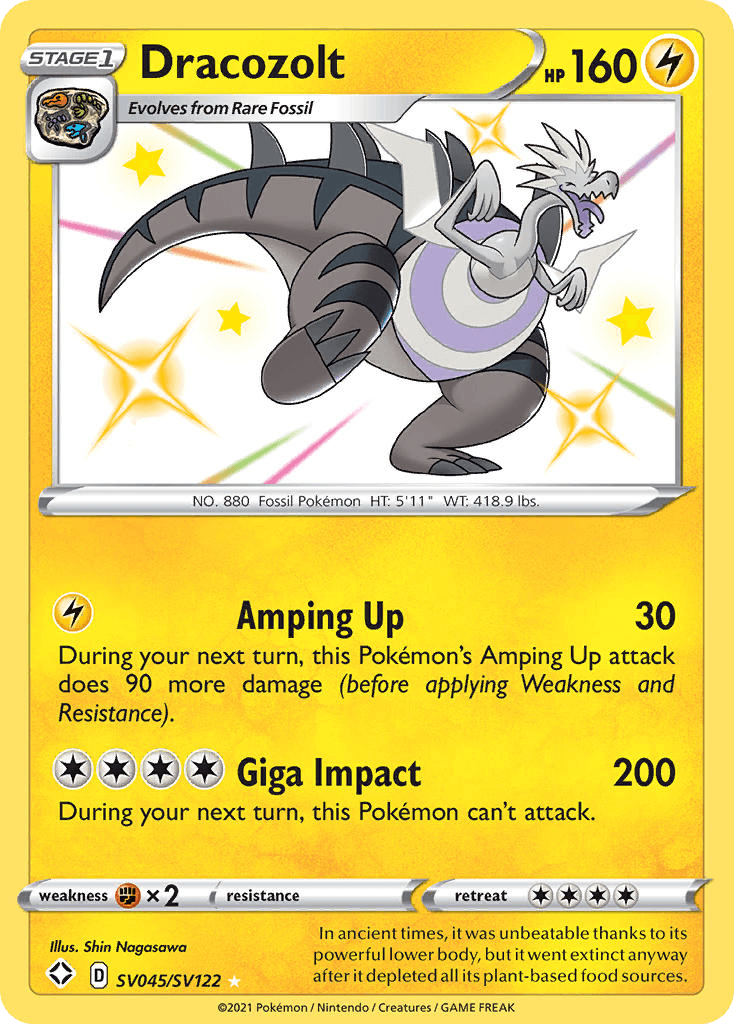 Dracozolt Shining Fates Shiny Vault