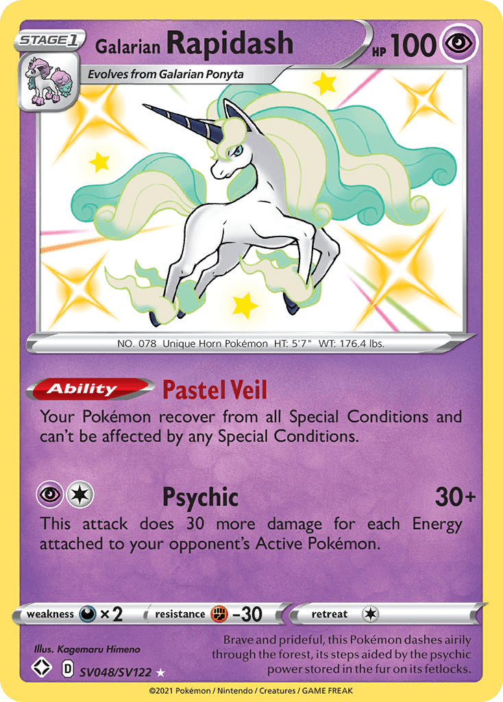 Galarian Rapidash Shining Fates Shiny Vault