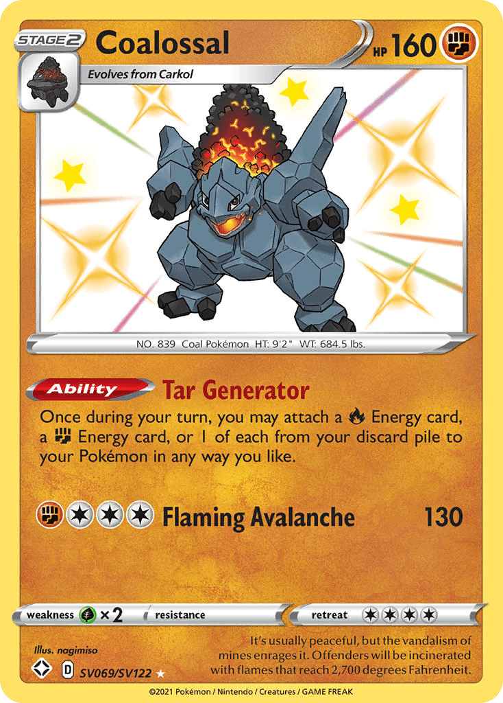 Coalossal Shining Fates Shiny Vault