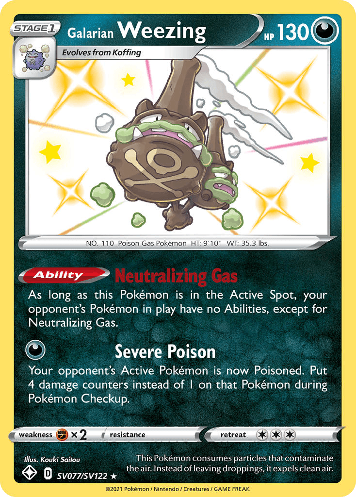 Galarian Weezing Shining Fates Shiny Vault