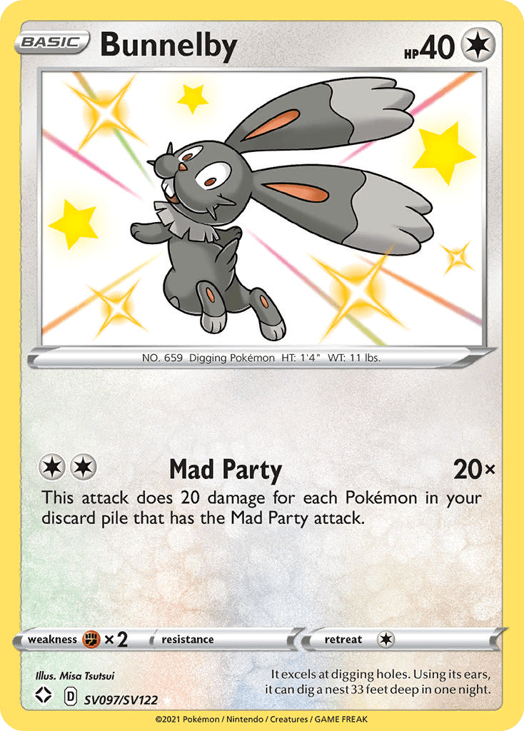 Bunnelby Shining Fates Shiny Vault