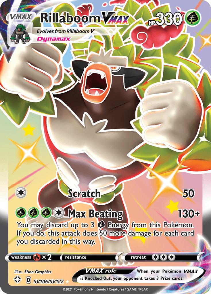Rillaboom VMAX Shining Fates Shiny Vault