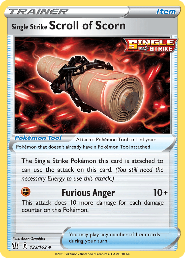 Single Strike Scroll of Scorn Battle Styles