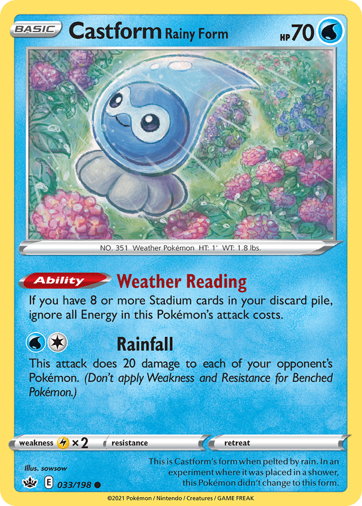 Castform Rainy Form Chilling Reign