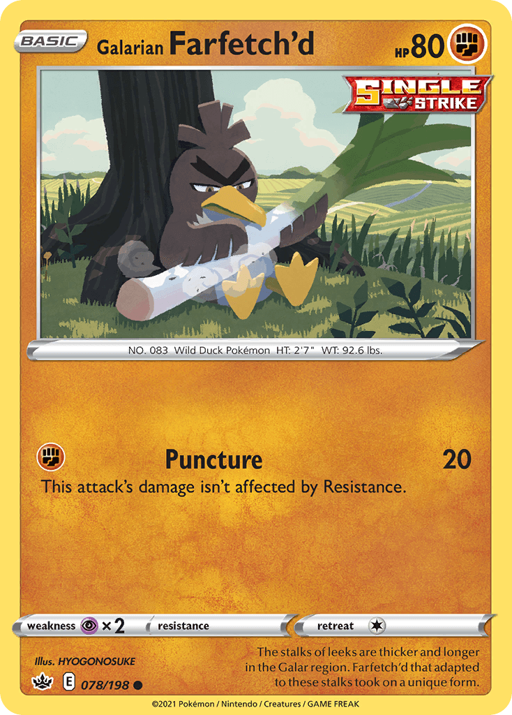 Galarian Farfetch'd Chilling Reign