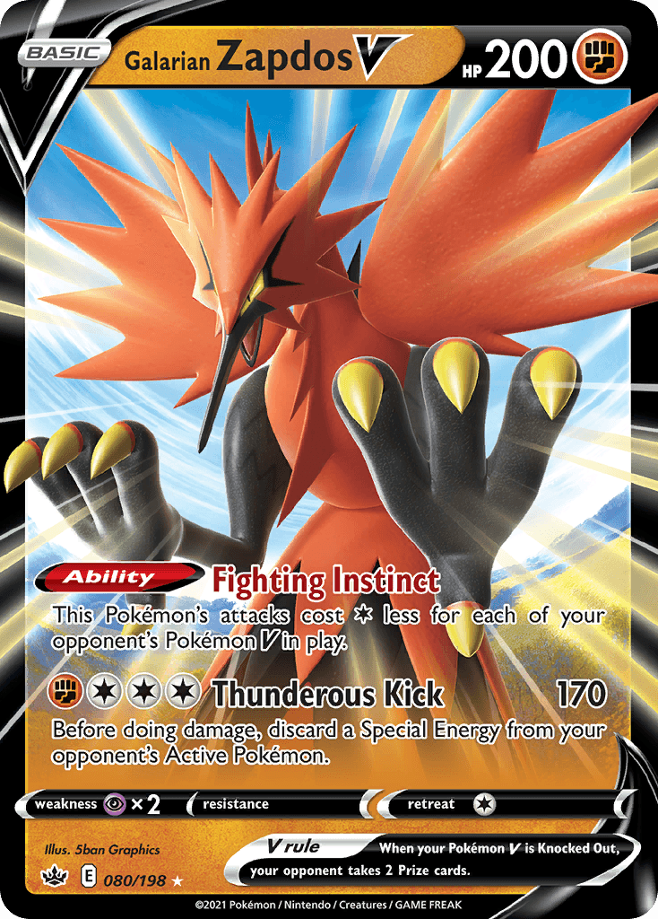Galarian Zapdos V Chilling Reign