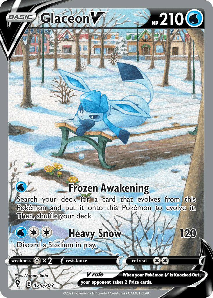 Glaceon V Evolving Skies