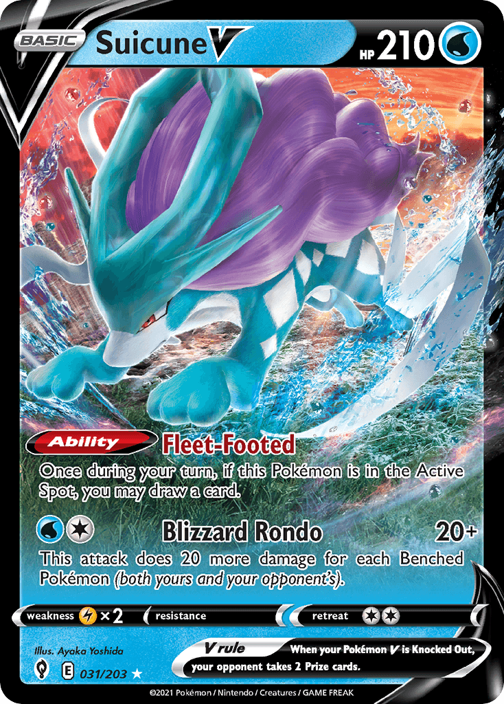Suicune V Evolving Skies