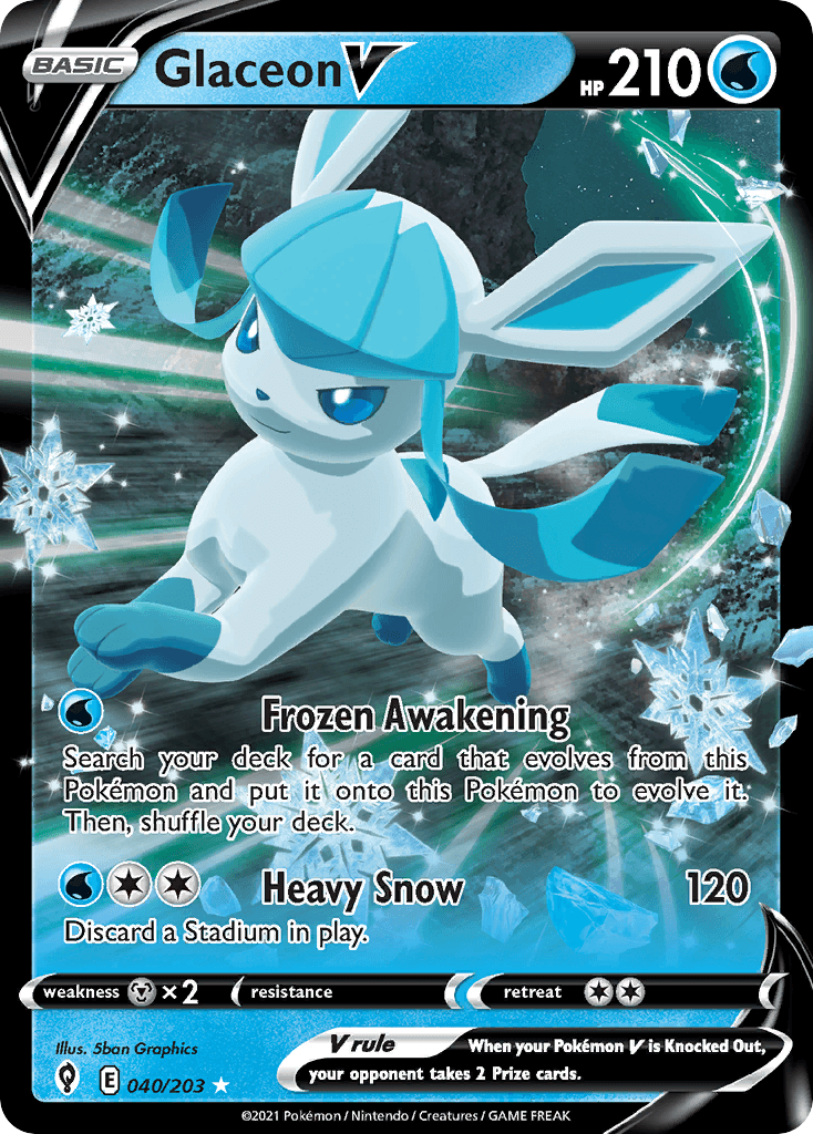 Glaceon V Evolving Skies