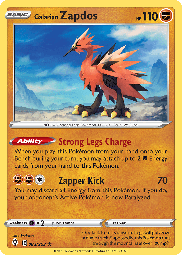 Galarian Zapdos Evolving Skies
