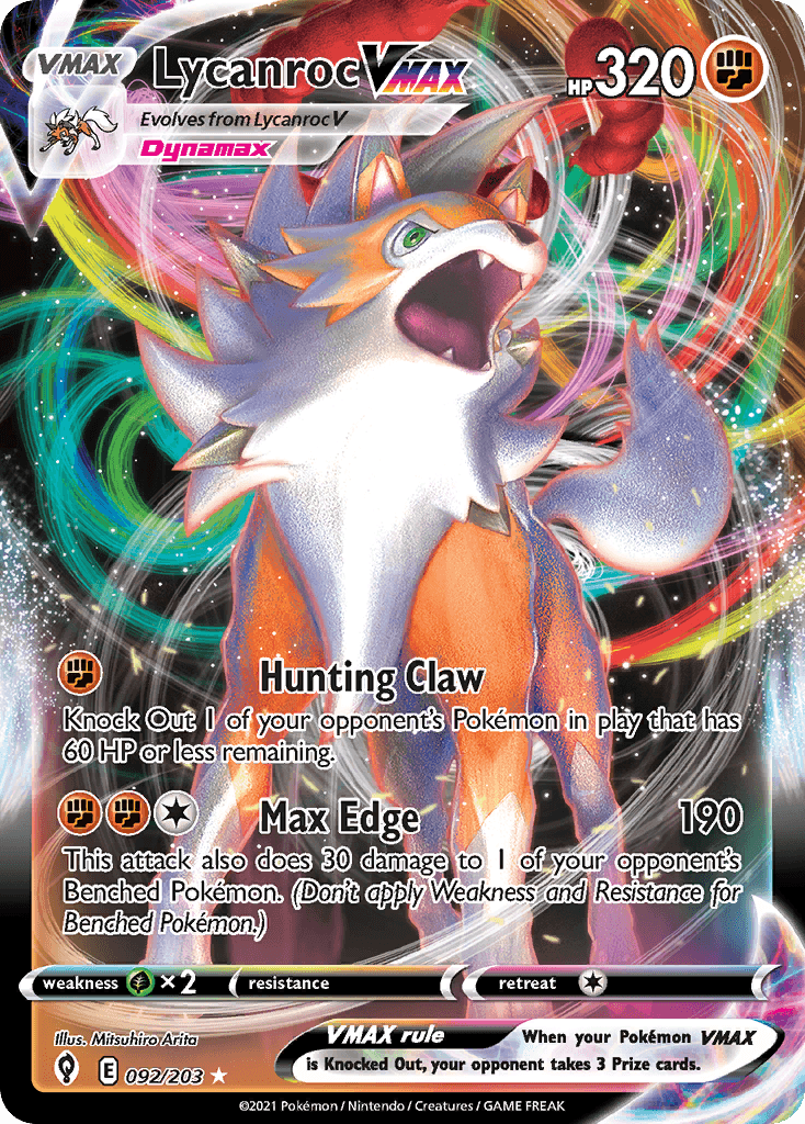 Lycanroc VMAX Evolving Skies