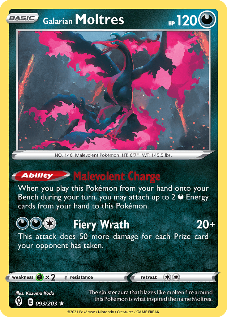 Galarian Moltres Evolving Skies