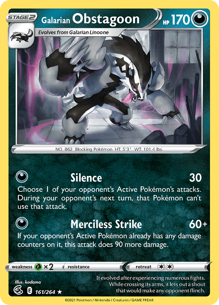 Galarian Obstagoon Fusion Strike