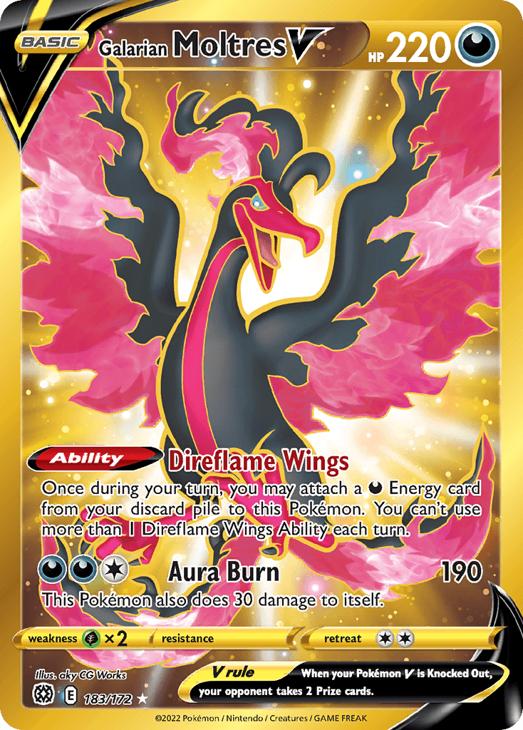 Galarian Moltres V Brilliant Stars
