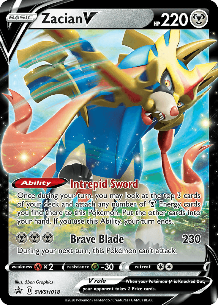 Zacian V SWSH Black Star Promos