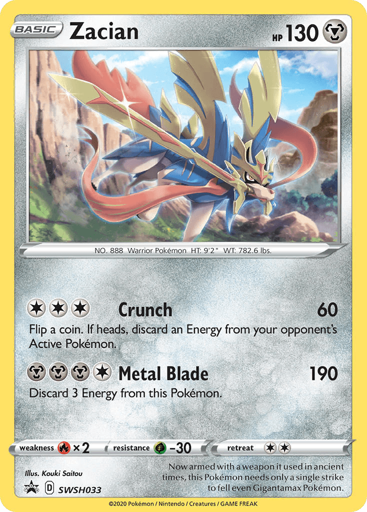 Zacian SWSH Black Star Promos