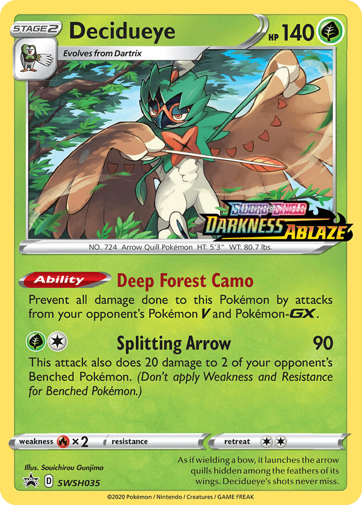 Decidueye SWSH Black Star Promos