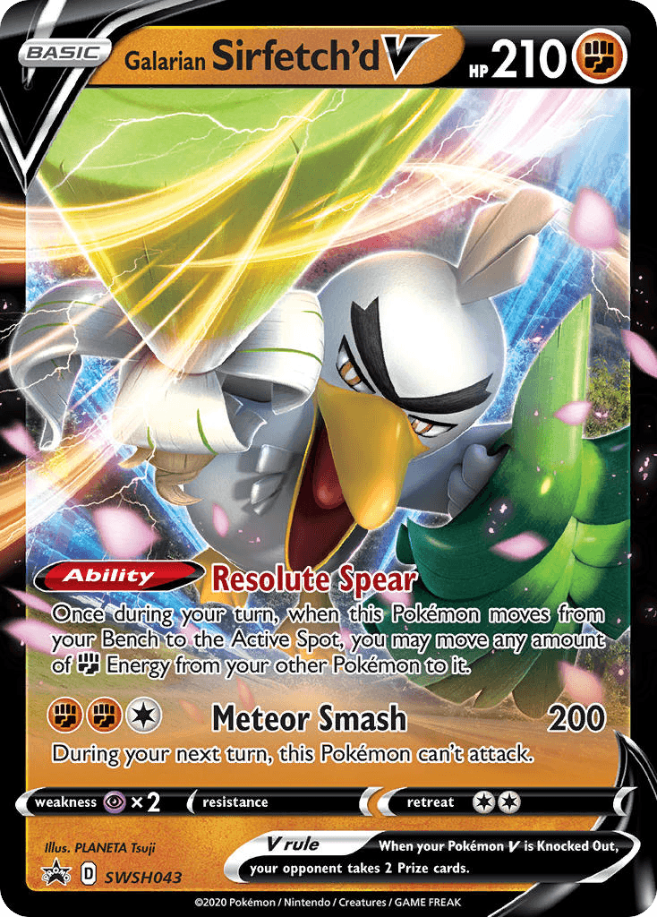 Galarian Sirfetch'd V SWSH Black Star Promos