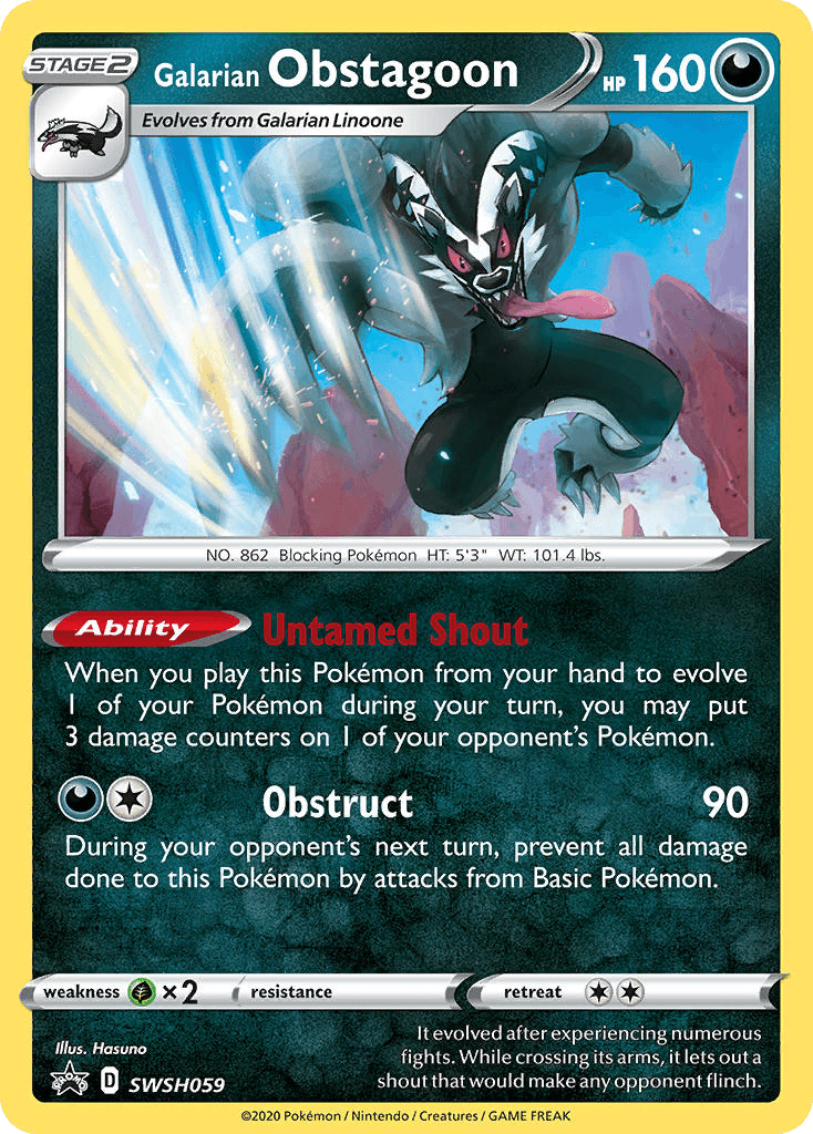 Galarian Obstagoon SWSH Black Star Promos