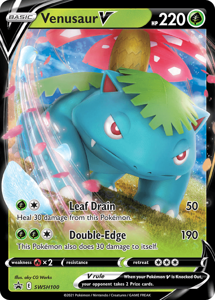 Venusaur V SWSH Black Star Promos