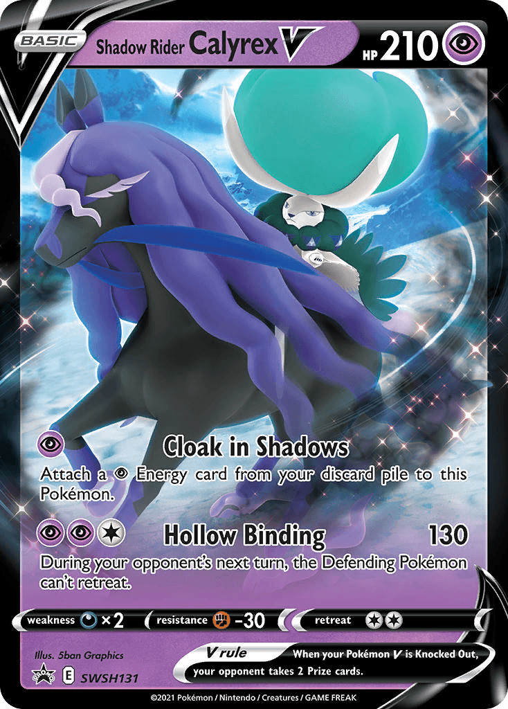 Shadow Rider Calyrex V SWSH Black Star Promos