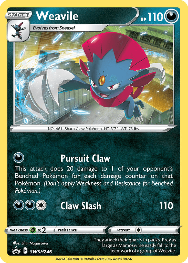 Weavile SWSH Black Star Promos