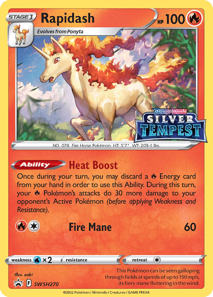 Rapidash SWSH Black Star Promos