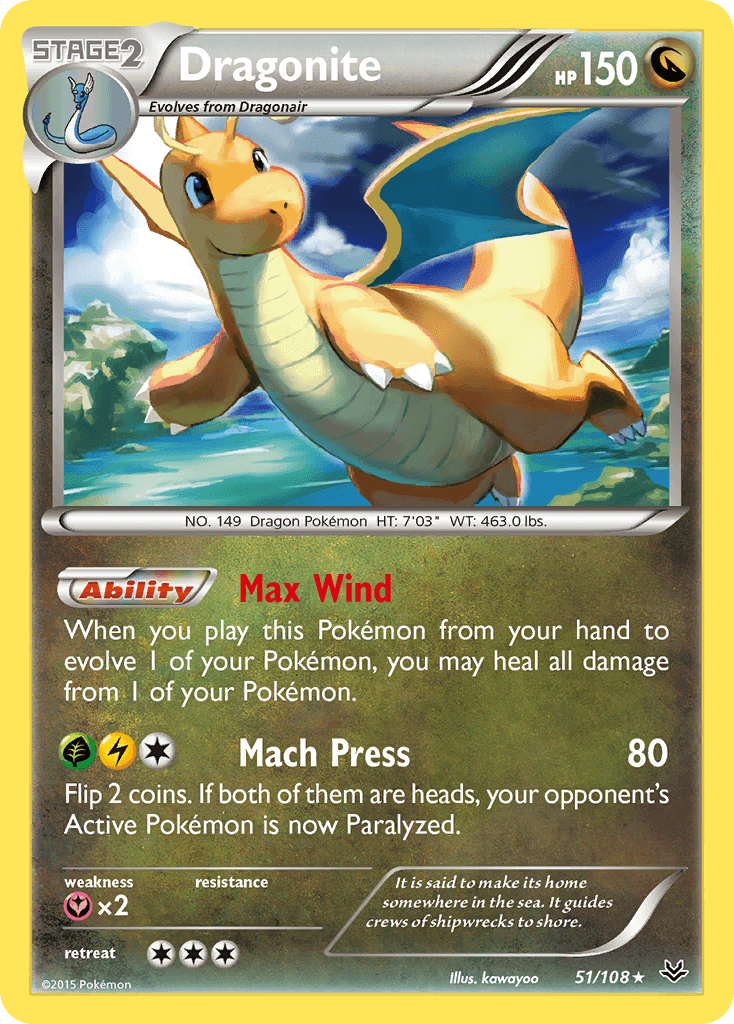 Dragonite Roaring Skies